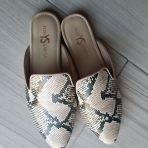 Yosi Samra YS Mules Size 8 Snake Print